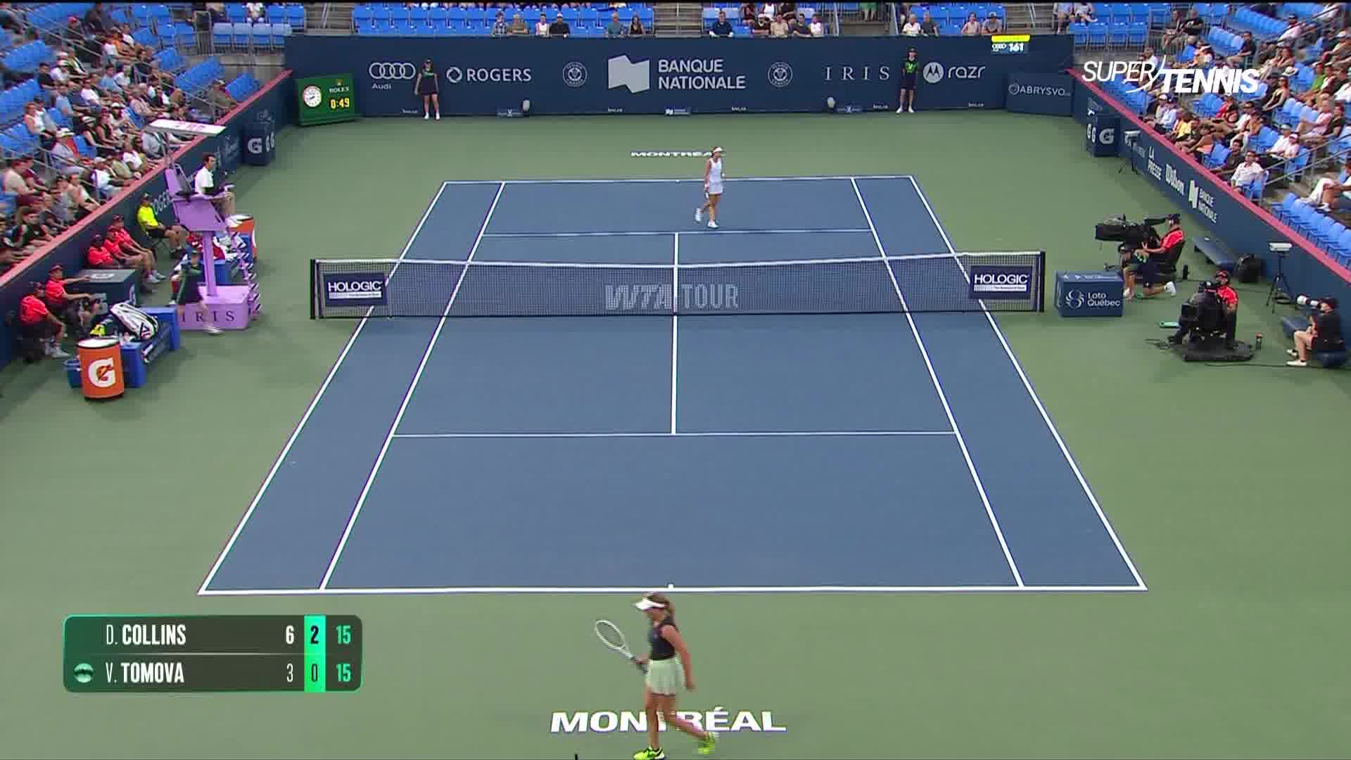 WTA Montreal, primo turno: highlights Collins-Tomova