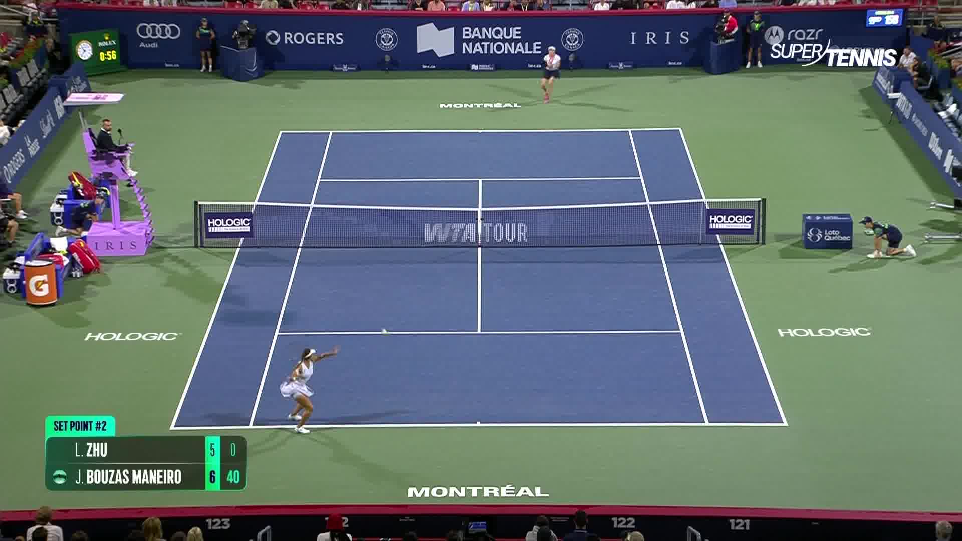 WTA 1000 Montreal, 8vi: Bouzas Maneiro-Zhu, gli highlights