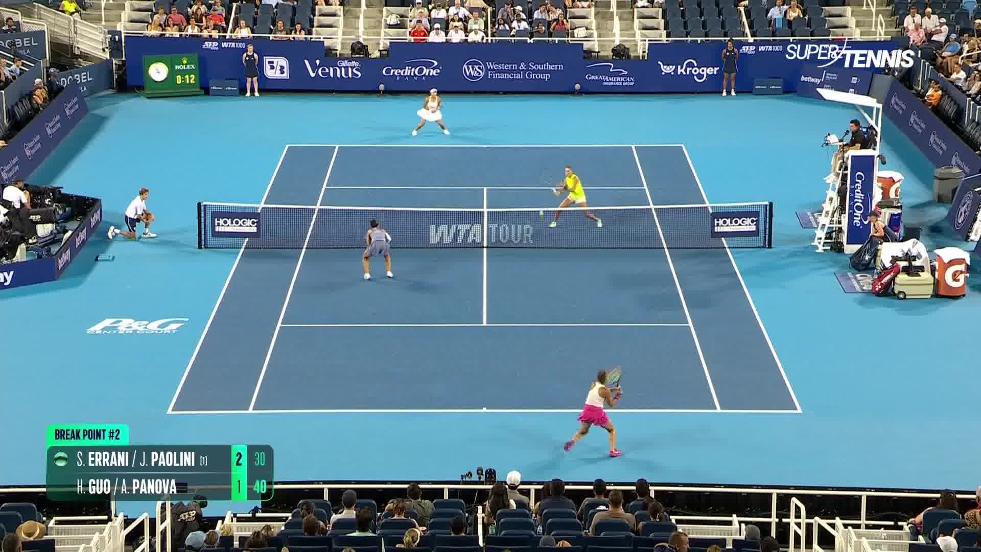 WTA 1000 Cincinnati, SF: highlights Errani/Paolini vs Guo/Panova