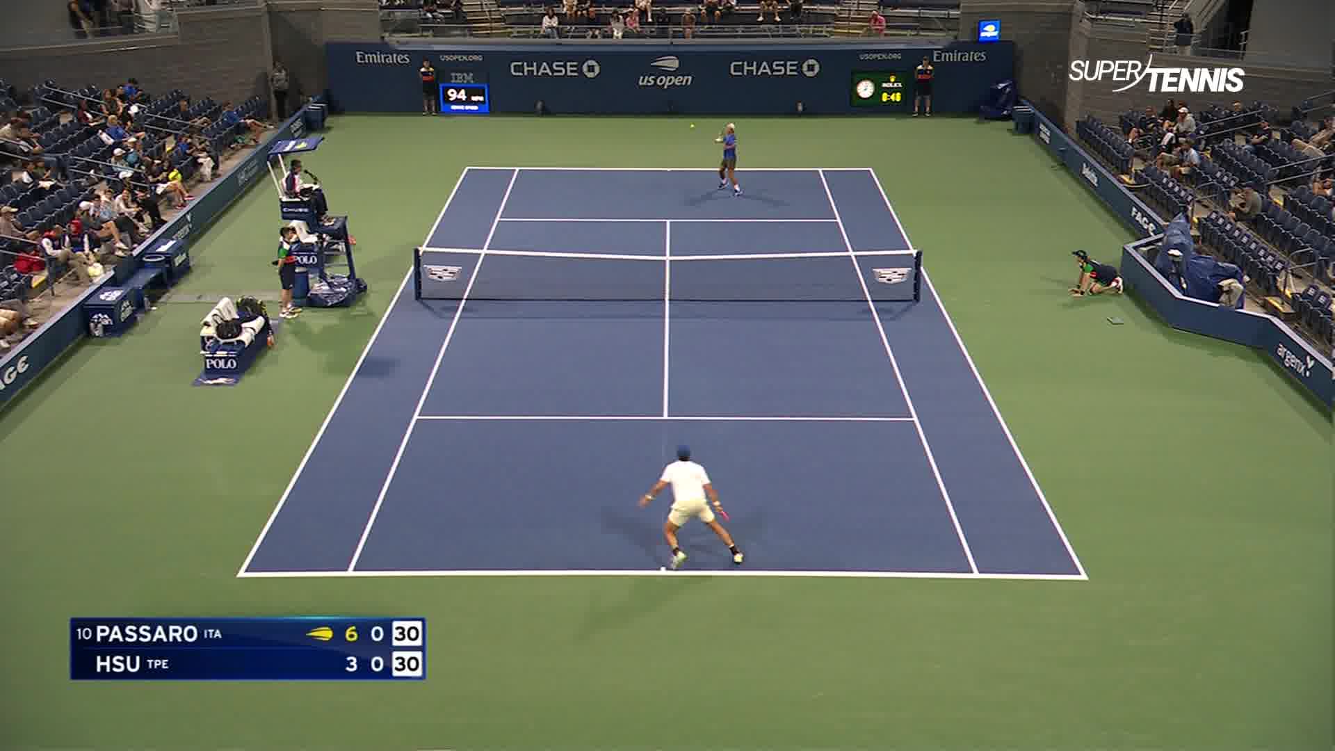 US Open su SuperTennis: il meglio di Passaro-Hsu