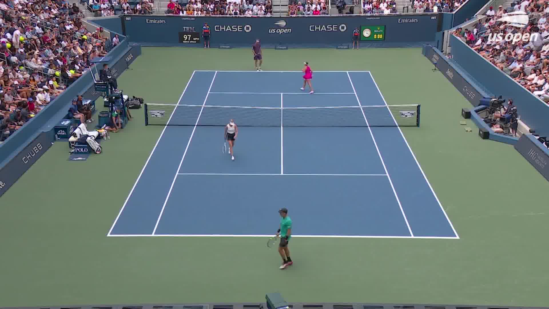 US Open, Doppio Misto: highlights Harrison/Collins vs Zverev/Bencic