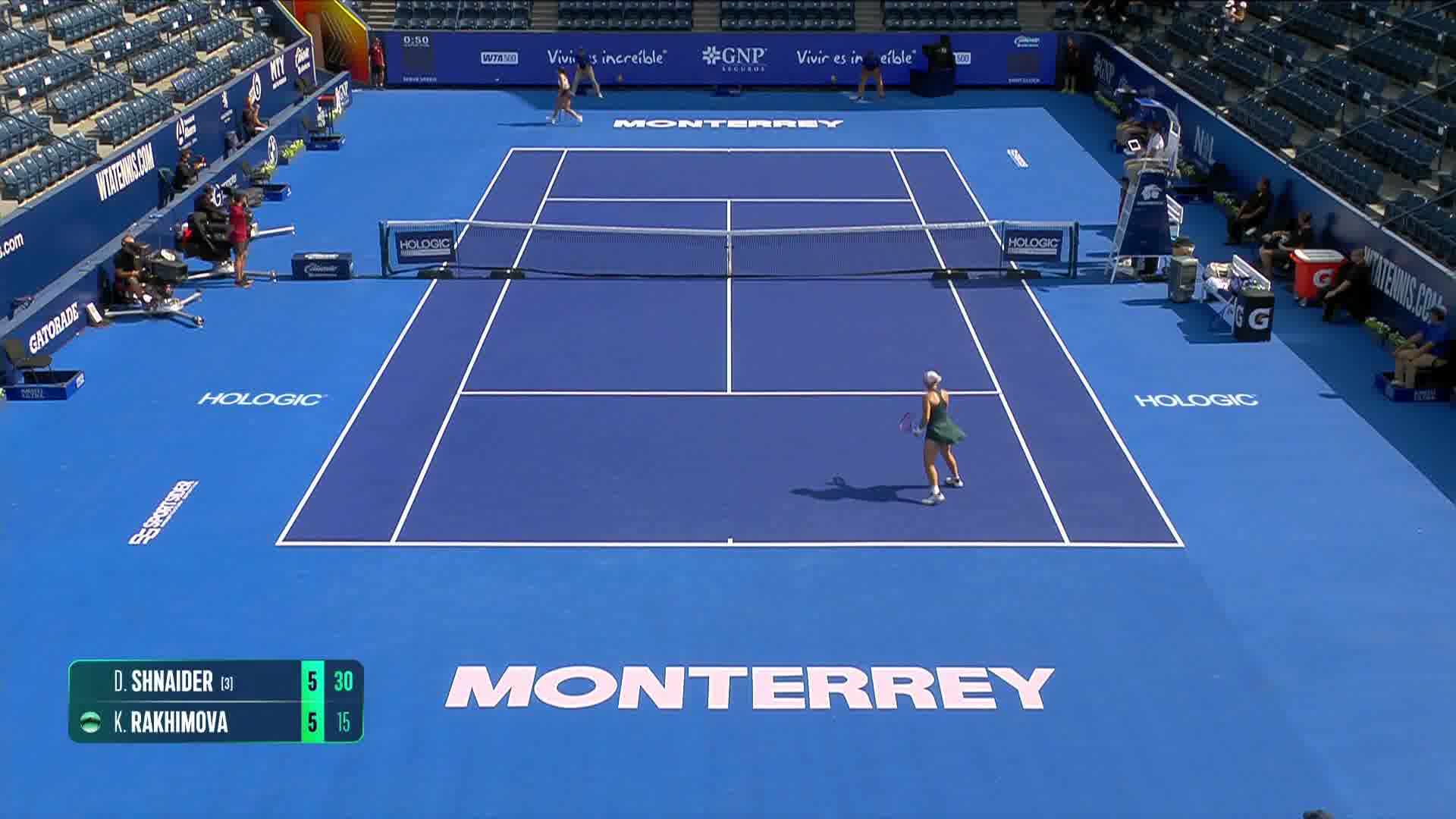 WTA Monterrey ottavi: highlights Shnaider-Rakhimova