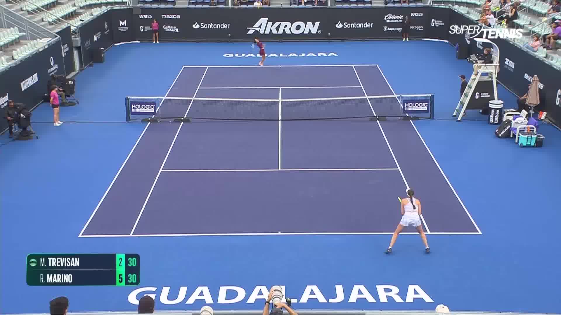 WTA Guadalajara, 1° turno: highlights Trevisan-Marino