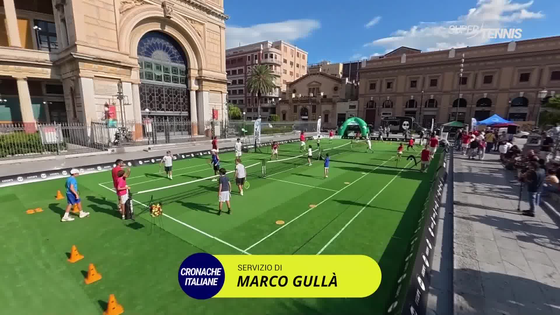 Tennis in Piazza: a Palermo una festa di sport per ragazzi con Flavia Pennetta